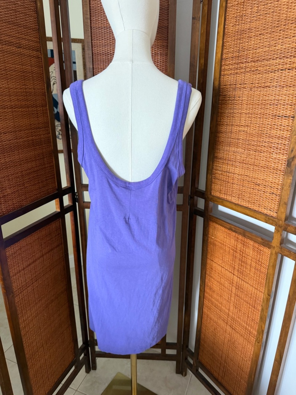 Lululemon Classic-Fit Cotton-Blend Scoop Dress Charged Indigo size 10 - Picture 4 of 8